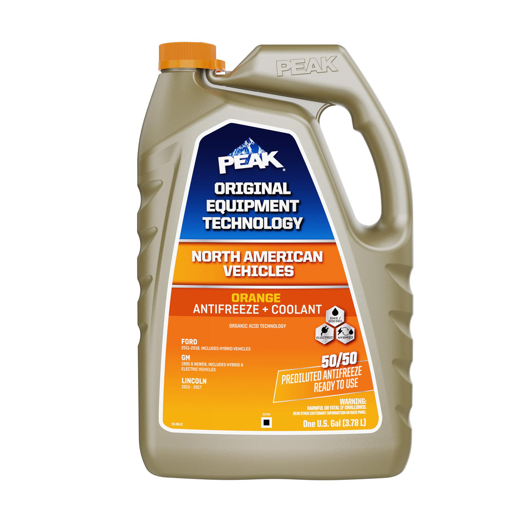 PEAK OET Extended Life Orange 50/50 Prediluted Antifreeze/Coolant for North American Vehicles, 1 Gal. PEAK Au supplements
