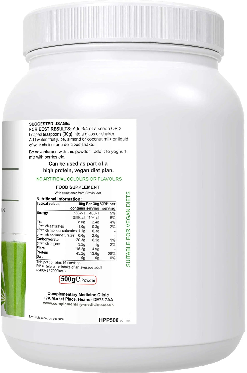 Complementary Supplements - BodyFuel Hemp Protein Powder Plus 14 Superfoods & Phytonutrients Complementary Supplements Au supplements