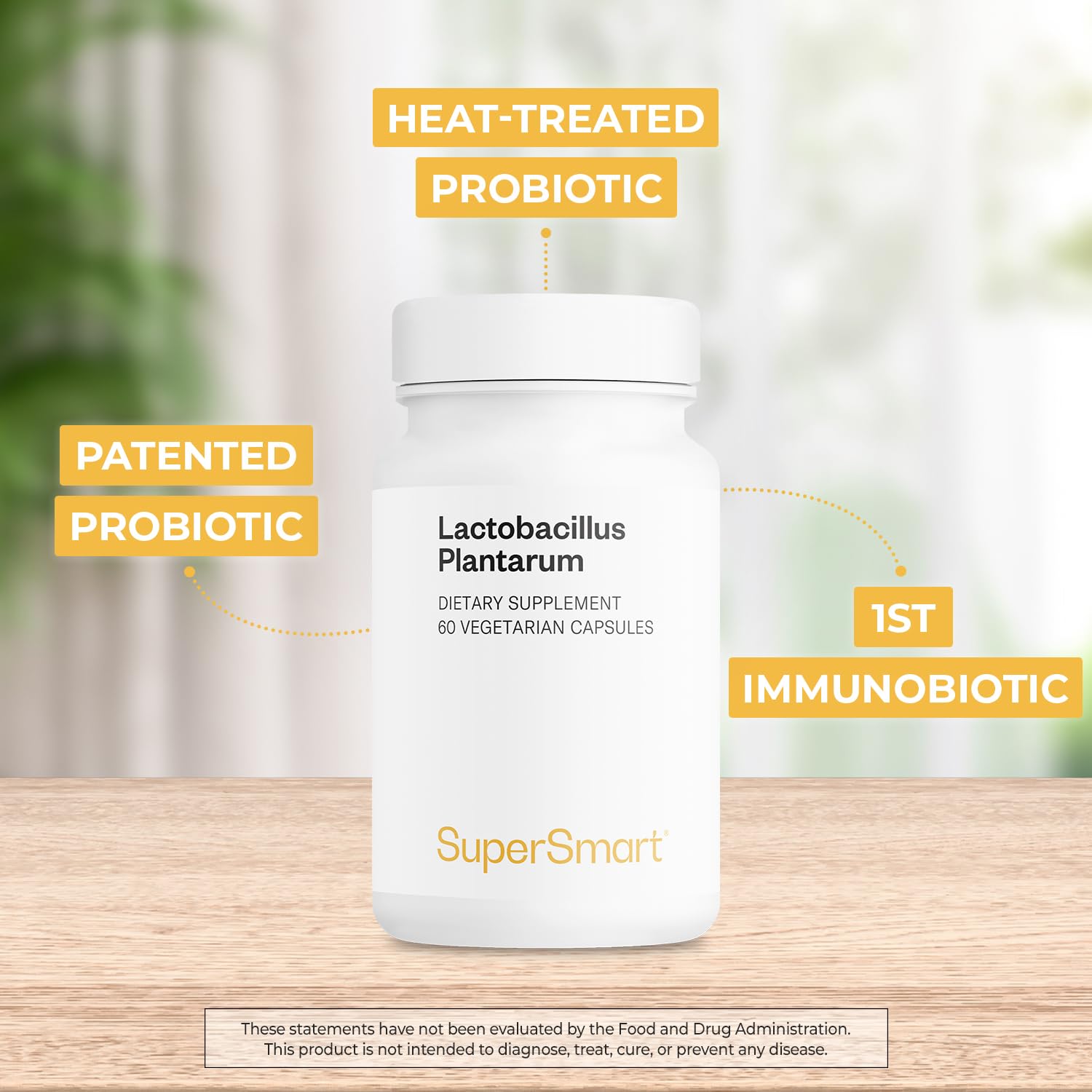 Supersmart - Lactobacillus Plantarum PostBiotic 20 Billion CFU per Day (Immuno-LP20) - Heat-Treated Probiotic Supplement | Non-GMO & Gluten Free - 60 Vegetarian Capsules Supersmart Au supplements