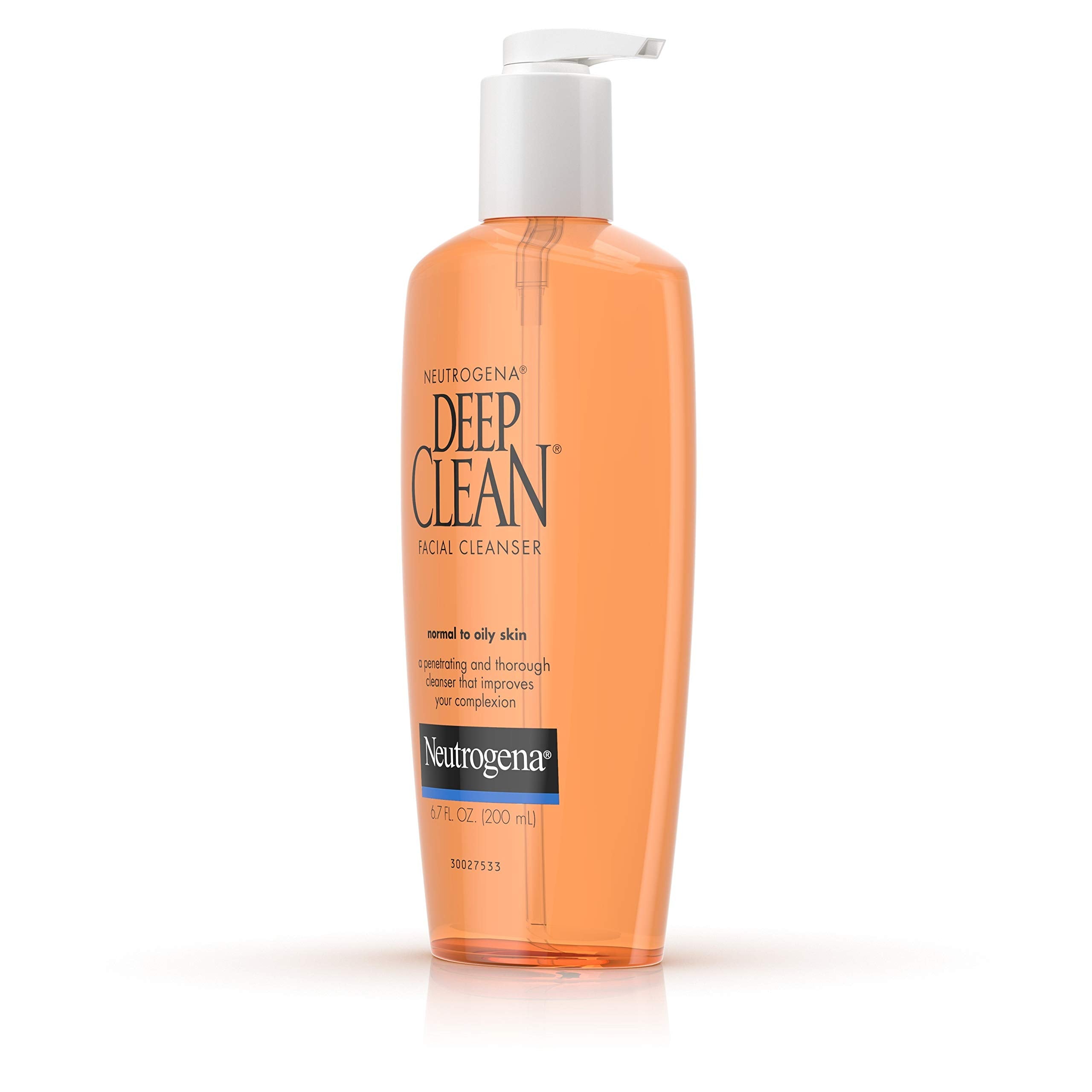Neutrogena Deep Clean Daily Facial Cleanser with Beta Hydroxy Acid for Normal to Oily Skin, Alcohol-Free