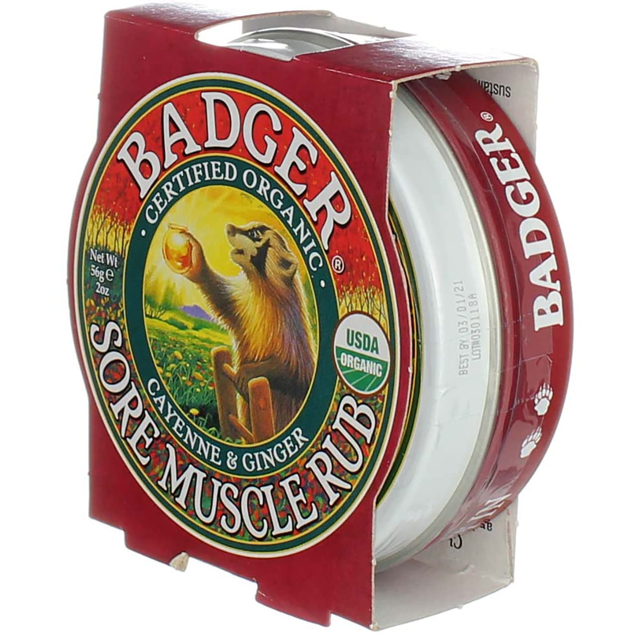 Badger Sore Muscle Rub 2z Size 2z Badger Sore Muscle Rub 2z Tin 2z Badger Au supplements