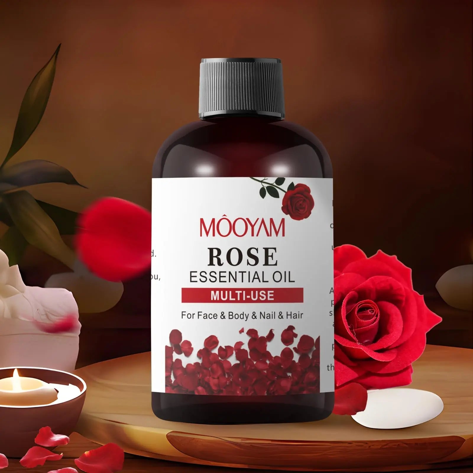 Rose Essential Oil Pure Rose Oil for Face 4OZ/118ML Organic Essential Oils for Diffuser Home Bedroom YAFUSIPE Au supplements