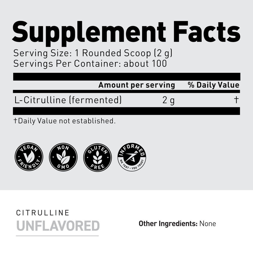 Kaged L-Citrulline Powder | Unflavored | Enhanced Pumps | Improve Muscle Vascularity | Nitric Oxide Booster | Supplements for Men & Women | 100 Servings