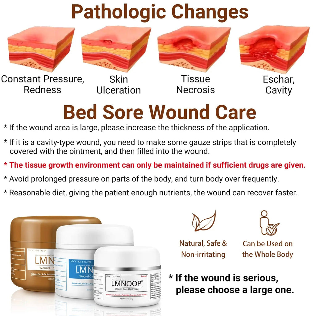LMNOOP® Bed Sore Cream, Maximum Strength Wound Care Ointment for Infection Protection & Skin Repair LMNOOP Au supplements