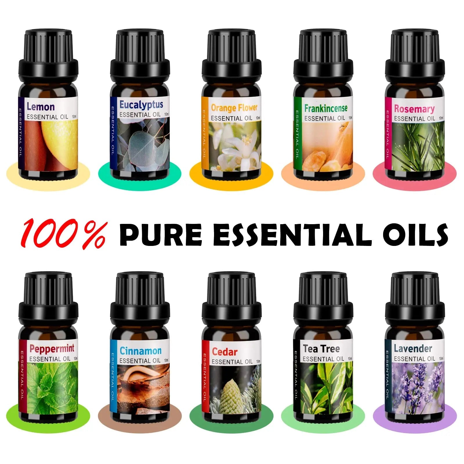HLS 550ml Aroma Diffusers for Essential Oils Large Room with 10 Essential Oils,Ultrasonic Aromatherapy HLS Au supplements