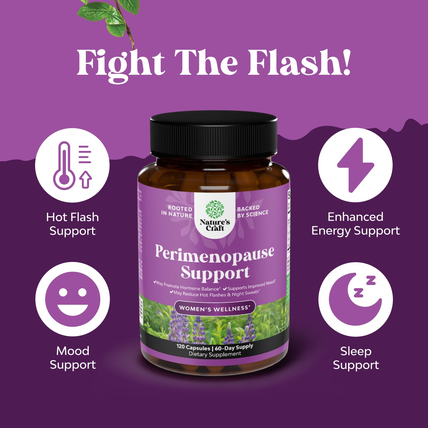 Complete Perimenopause Supplement for Women - Multibenefit Menopause Ease for Women with Maca Root Vitex Berry & Black Cohosh for Hot Flashes Night Sweats Hormone Balance and Mood Support - 120 Count Natures Craft Au supplements