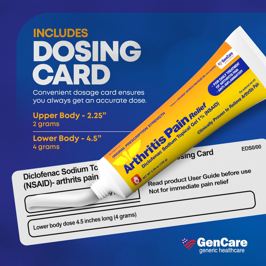 GenCare Arthritis Pain Relief Diclofenac Sodium Topical Gel 1 Percent (NSAID) - Clinically Proven Arthritis Pain Reliever - Compare to The Active Ingredient in Voltaren Gel (5.29 oz) GenCare Au supplements