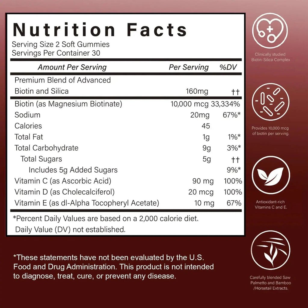 GENGGUI Hair Growth Gummies for Women - Hair Vitamins with Biotin & Silica for Faster Growth - Hair Growth Accelerator Supplement GENGGUI Au supplements