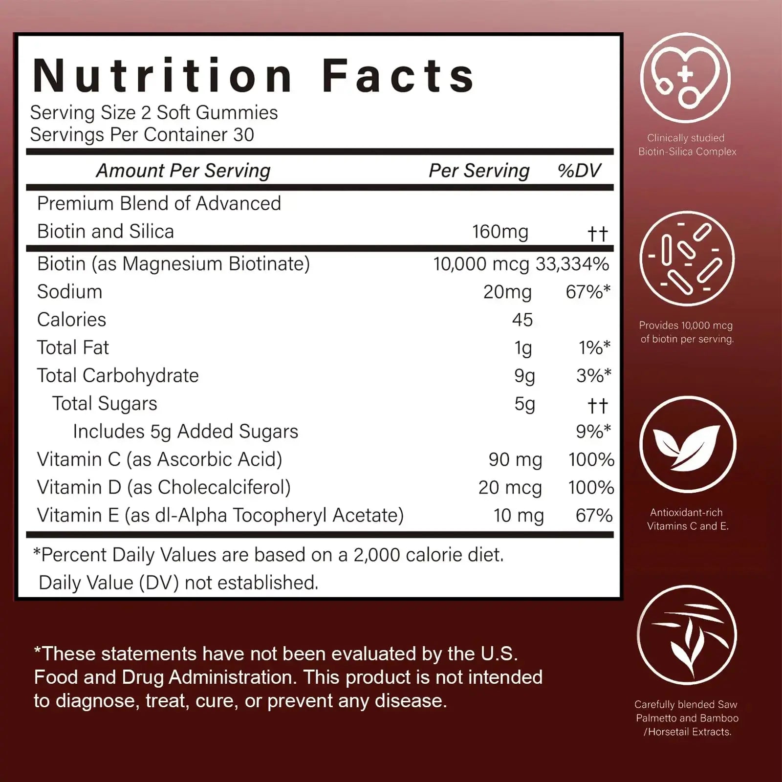 GENGGUI Hair Growth Gummies for Women - Hair Vitamins with Biotin & Silica for Faster Growth - Hair Growth Accelerator Supplement GENGGUI Au supplements