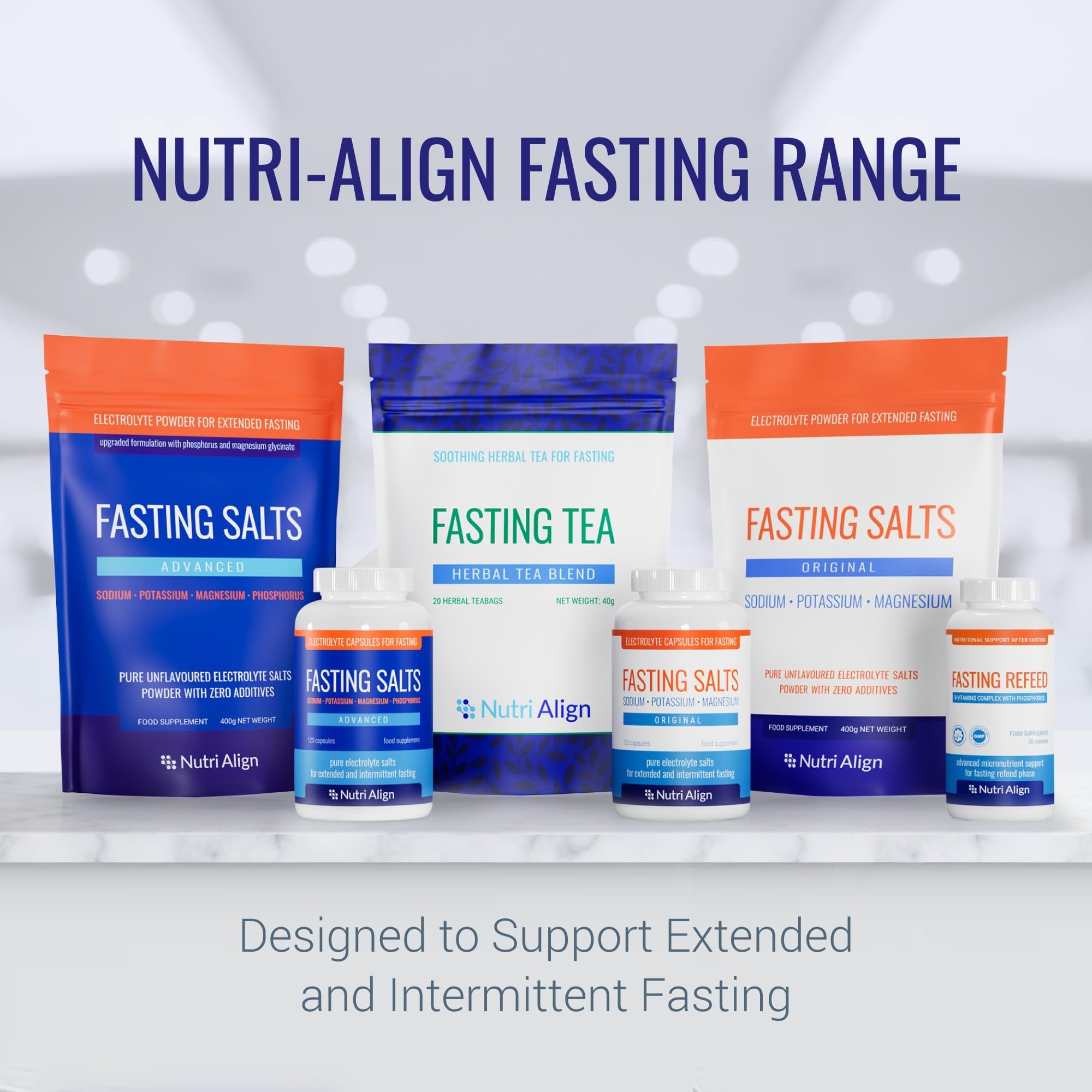Nutri-Align Fasting Salts Electrolytes Advanced, 120 Capsules | Sodium Potassium Magnesium Phosphorus | Pure Fasting Electrolytes | Sugar Free & Filler Free Nutri-Align Au supplements