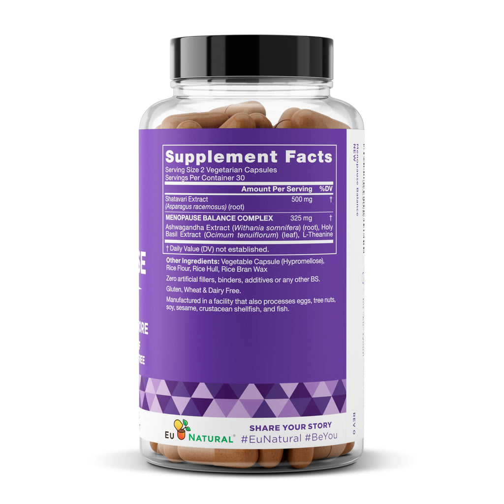 Premium Menopause Supplement for Women – Menopause Balance with Shatavari, Ashwagandha, L-Theanine & Holy Basil – Holistic Multi-Symptom Menopause Support & Hot Flash Relief – 60 Vegetarian Capsules Eu Natural Au supplements