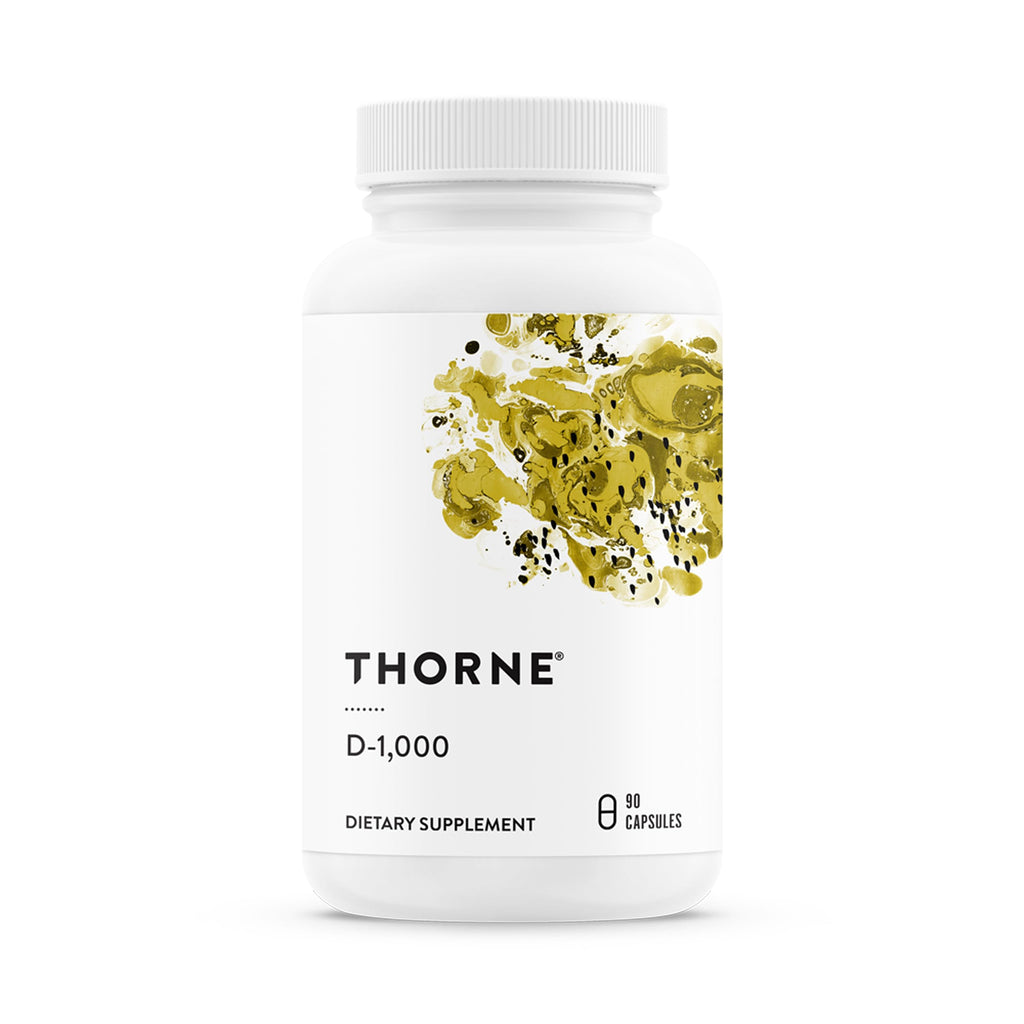THORNE - Vitamin D3 Supplement - Supports Healthy Bones, Teeth, Muscles, Cardiovascular & Immune Function* - Gluten, Dairy & Soy-Free - 1,000 IU - 90 Servings THORNE Au supplements