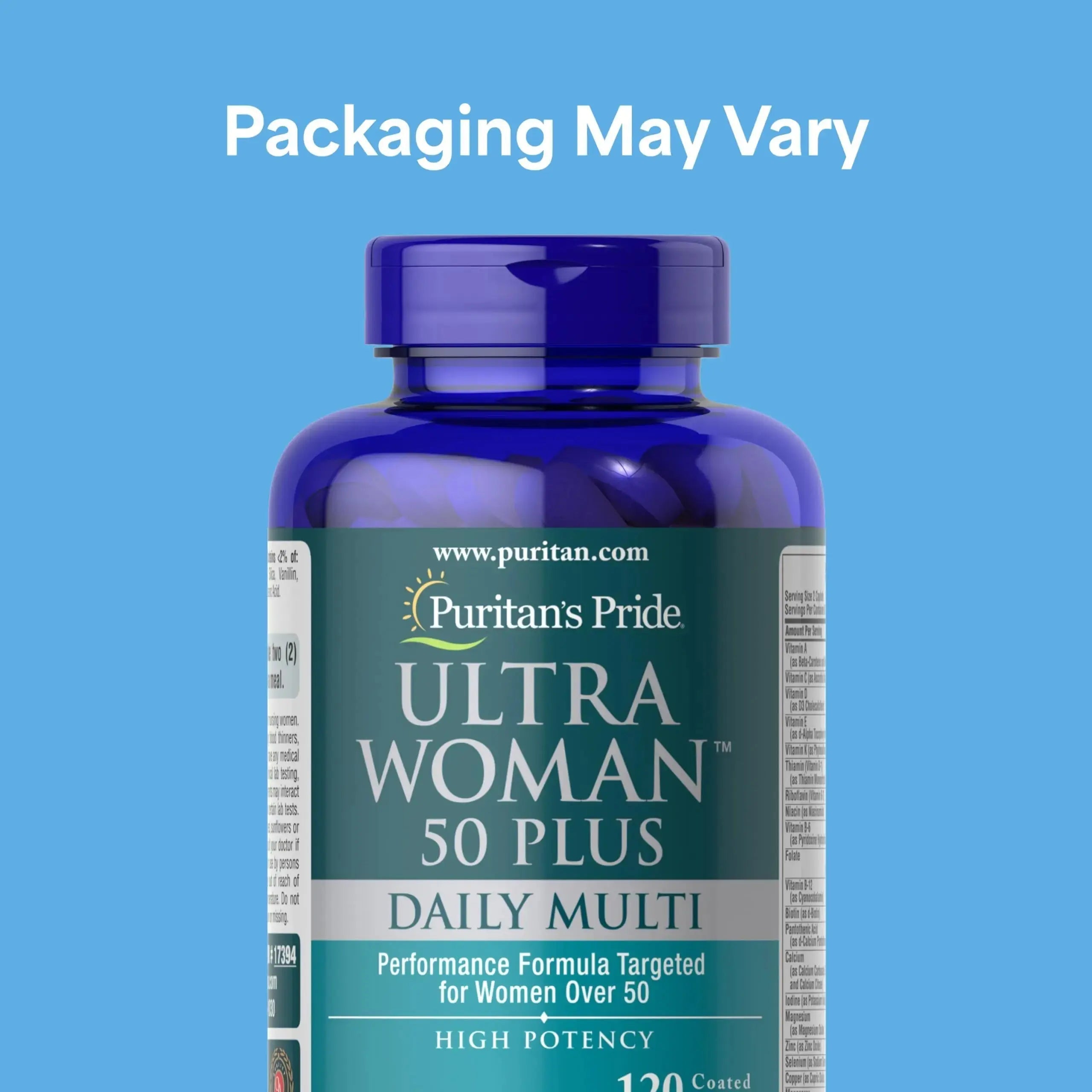 Puritan's Pride Ultra Woman 50 Plus High Potency Performance Time Release Daily Multivitamin with Zinc Puritan's Pride Au supplements