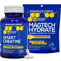 NATURAL STACKS Creatine Monohydrate & Magtech Hydrate Bundle - 2500mg Creatine + 200mg Elemental Magnesium Per Serving - Supports Hydration, Brain Health & Endurance - 44 Total Servings NATURAL STACKS Au supplements