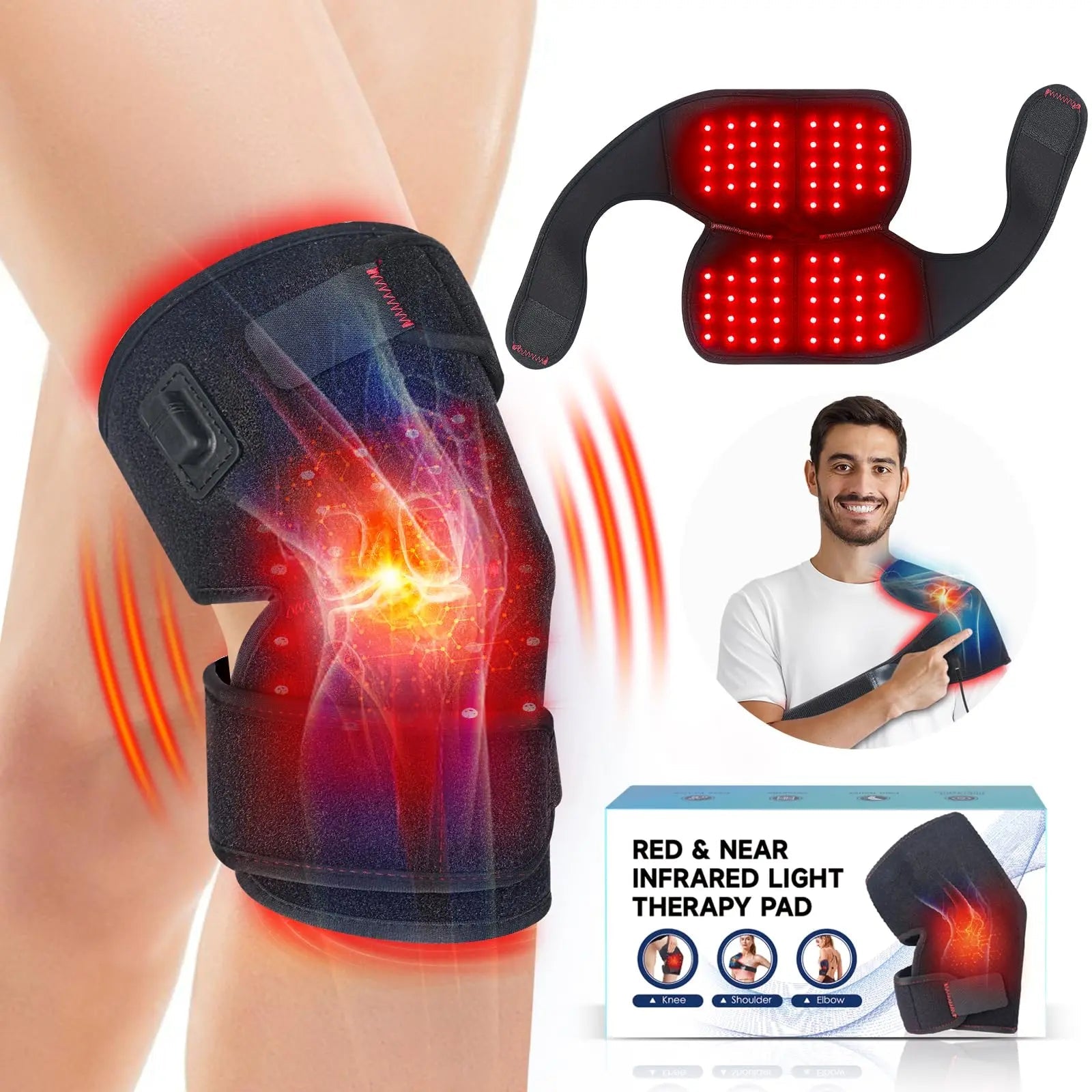 Red Light Therapy for Knee, Infrared Red Light Therapy Device Wrap Belt with 660nm Red Light RUISQM Au supplements
