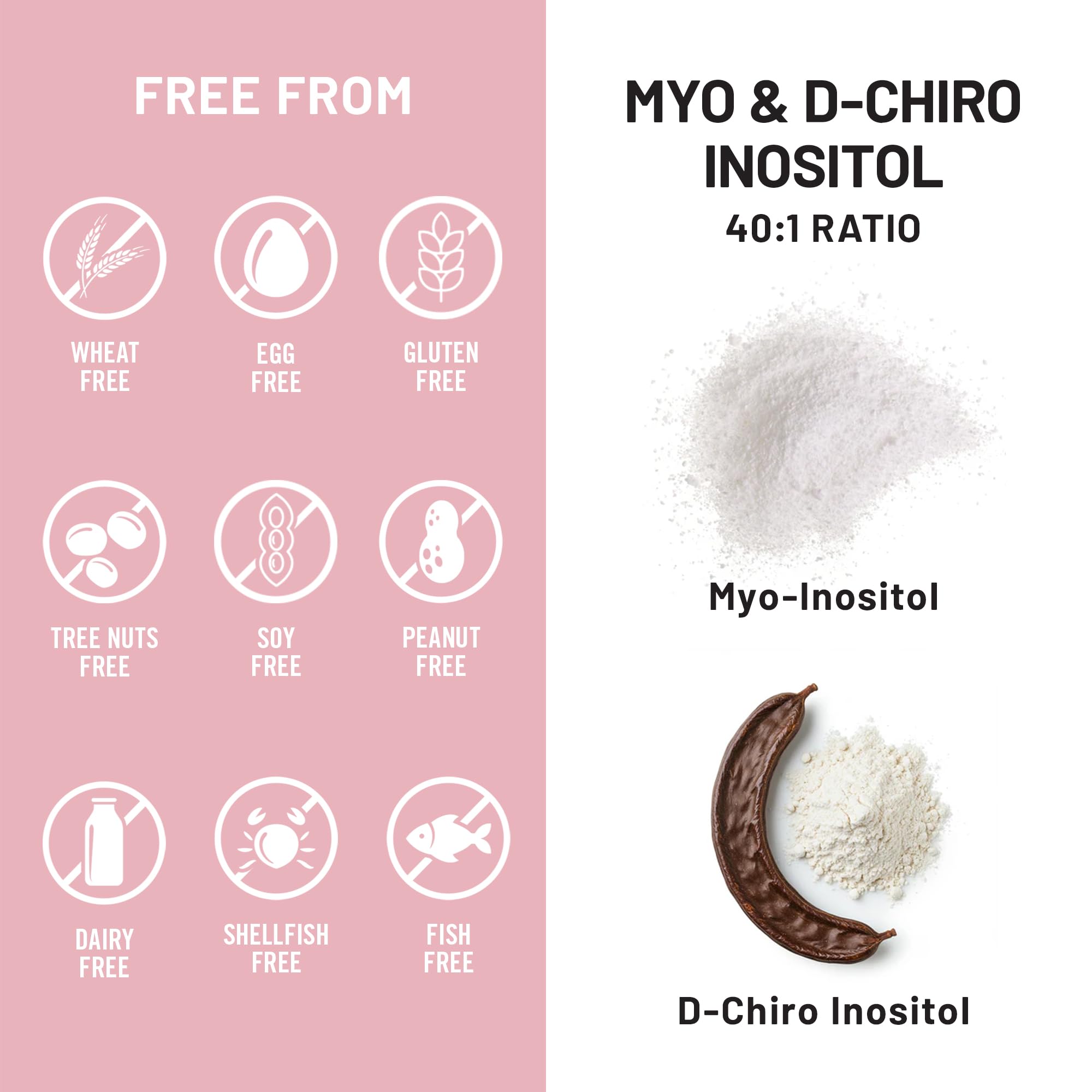NatureWise Myo-Inositol & D-Chiro Inositol Supplement for Women - Fertility Supplements for Women - Ideal 40:1 Ratio - Myo Inositol 2000mg - Non-GMO, Vegan, USA Manufactured - [30-Day Supply] NatureWise Au supplements