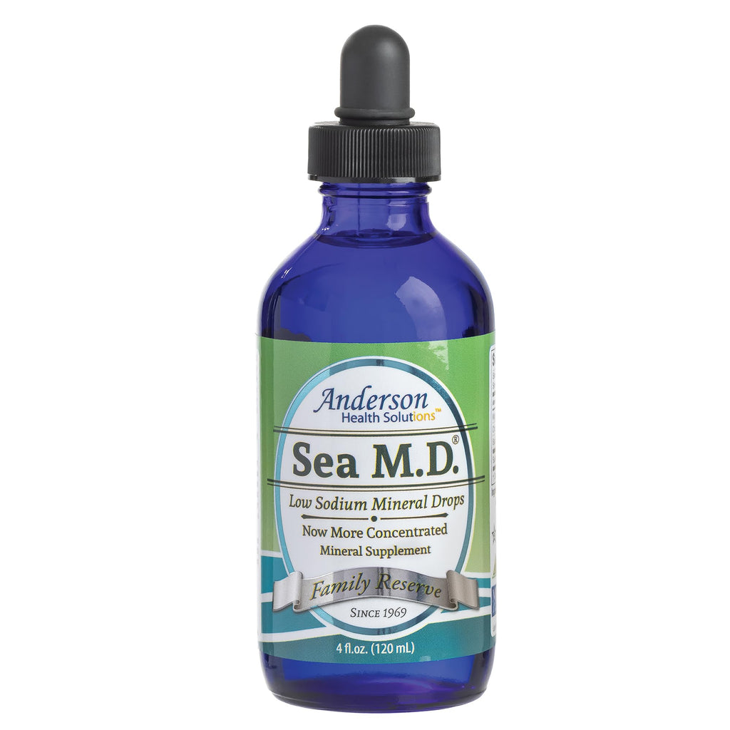 Anderson Sea M.D. Concentrated Trace Mineral Drops, 79 Trace Minerals with Magnesium, Sodium and Chloride Electrolytes - Supports Hydration, Energy