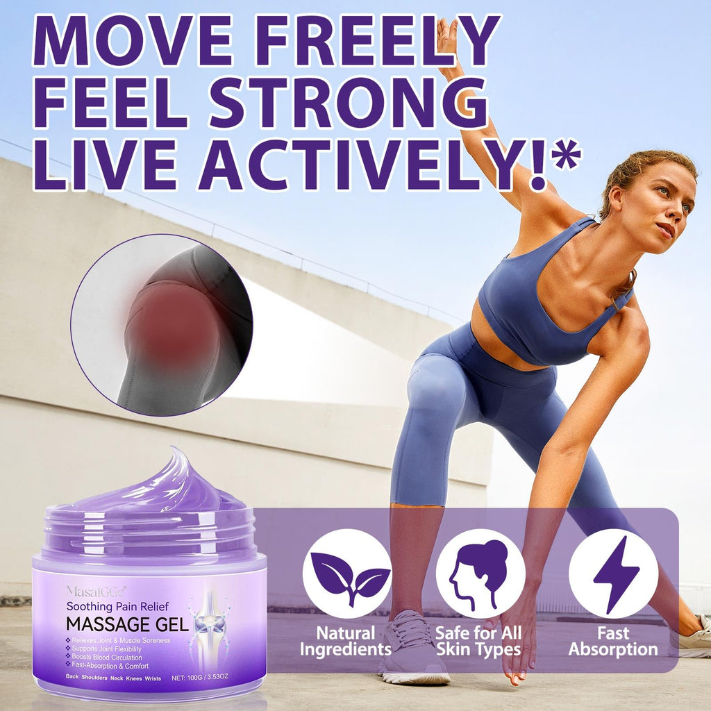 Soothing Massage Gel - Joint Massage Purple Gel, Natural Ingredients & Fast-Absorbing for Soothing Joint, Shoulder, Knee, Back & Muscle Stiffness GTZSXNP Au supplements
