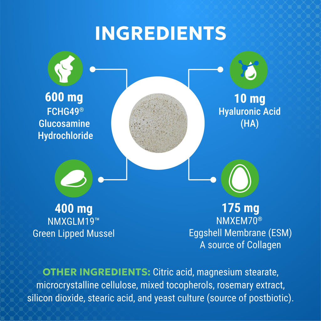 Nutramax Cosequin Elements Dog Joint Health Supplement with Glucosamine, Green Lipped Mussel, Omega-3s, Eggshell Membrane, Hyaluronic Acid, & Postbiotics, 75 Tasty Chewable Tablets for Dogs Nutramax Laboratories Au supplements