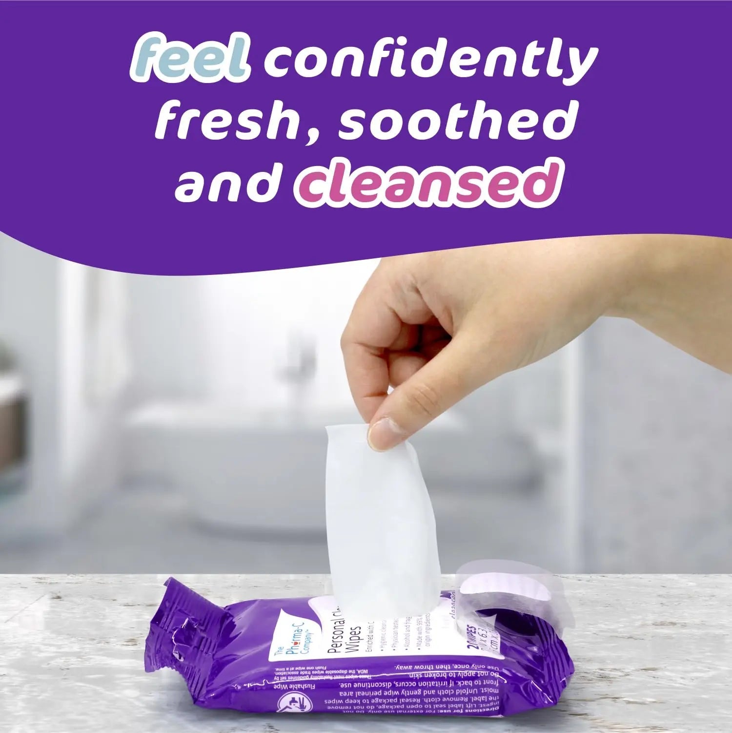 The Pharma-C Company Personal Cleansing Wipes [2 packs of 20 wipes] - Enriched with Cranberry & Aloe Vera Generic Au supplements