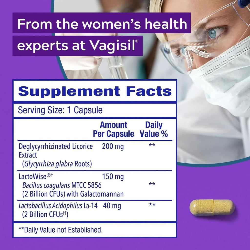 Vagisil Yeast Defense Supplements, Helps Balance Yeast and Good Bacteria, Clinically-Proven Probiotics Vagisil Au supplements
