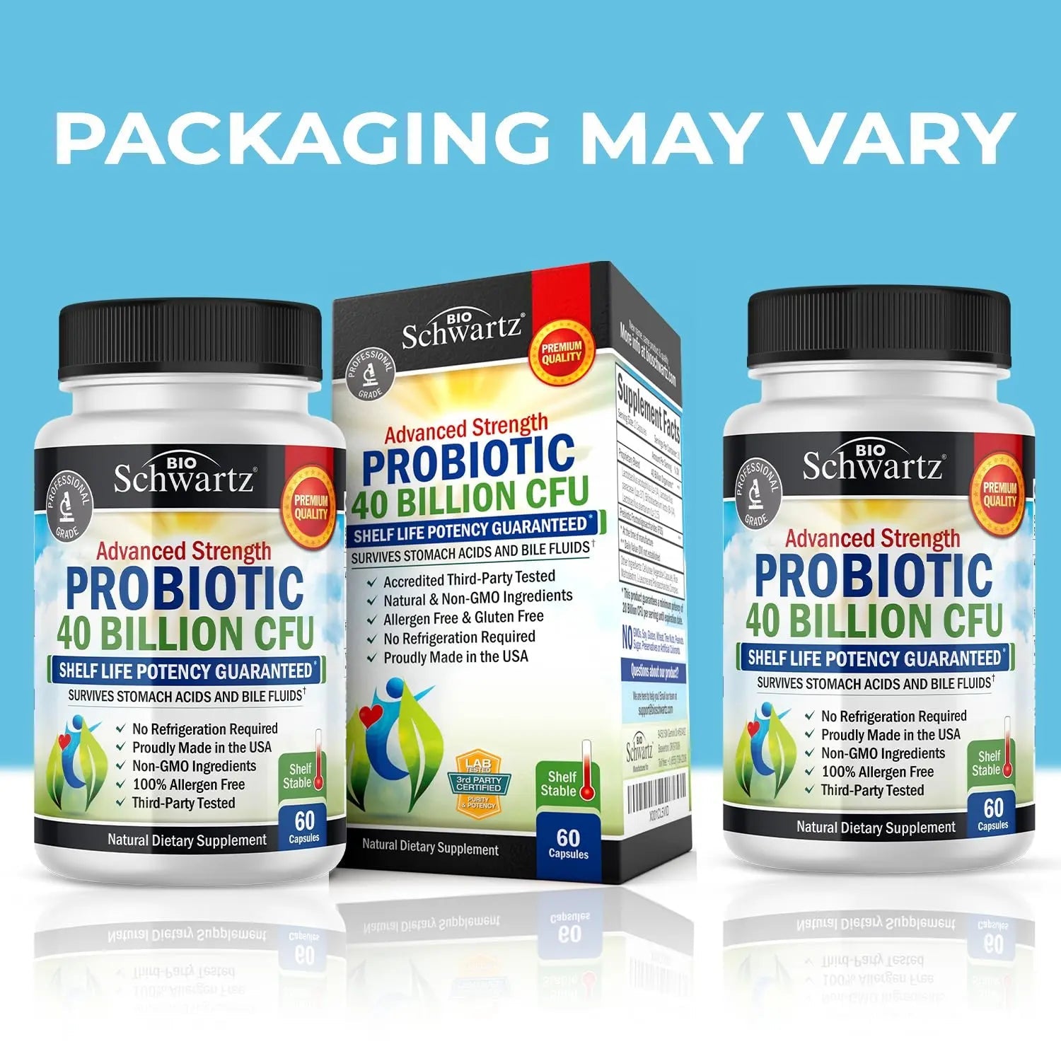 Daily Probiotic Supplement with 40 Billion CFU - Gut Health Complex with Astragalus BioSchwartz Au supplements