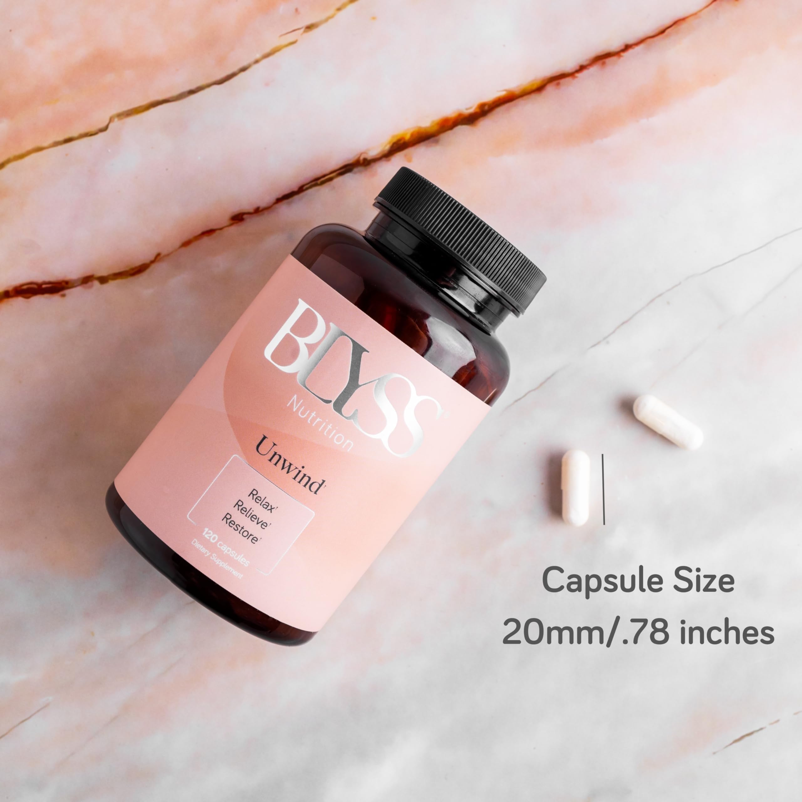 BLYSS Nutrition Magnesium Bisglycinate Capsules for Women - 200mg Chelated Glycinate Magnesium Supplement - Natural Supplements to Support Sleep,