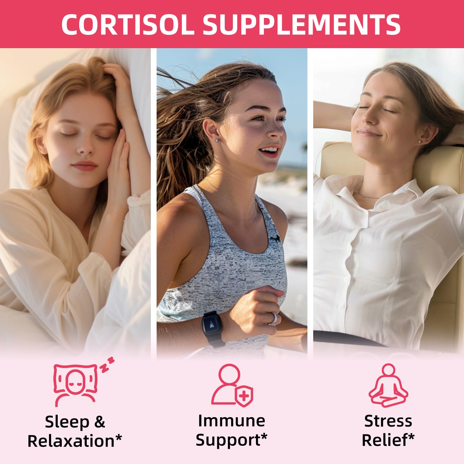 GZ HAOYUAN Cortisol Supplement Liquid Drops for Women and Men with Magnesium, Ashwagandha, L-theanine, Phosphatidylserine for Lower Cortisol, Calm, Mood, Sleep Support - 2 FL.OZ, Strawberry GZ HAOYUAN Au supplements
