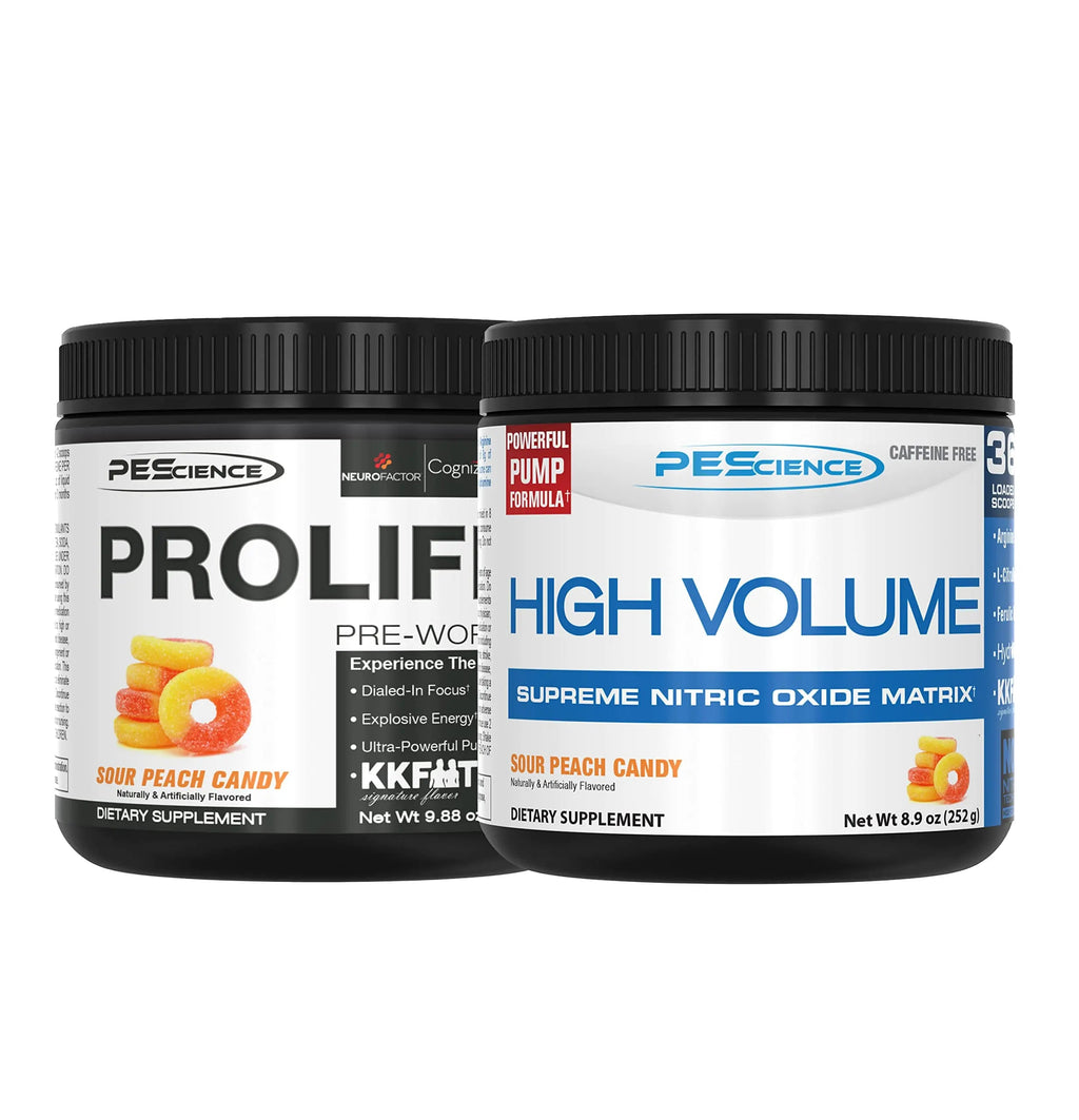 PEScience High Volume + Prolific Pre-Workout Stack, Powerful Nitric Oxide & Energy PEScience Au supplements