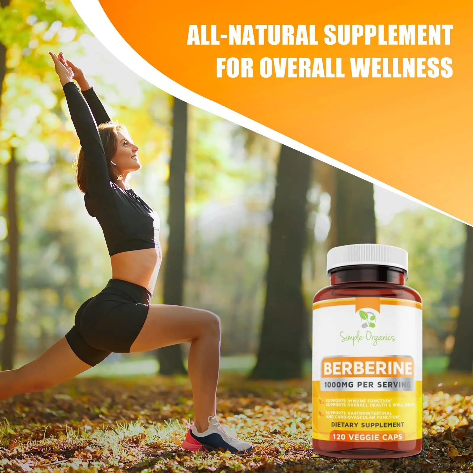 Simple-Organics Berberine 500mg (1000mg Per Serving) for Supports Healthy Immune Simple-Organics Au supplements