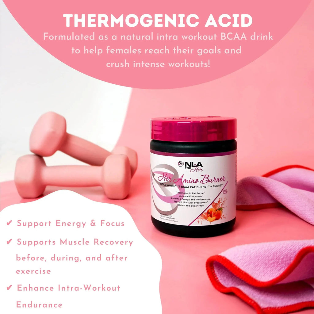NLA for Her Pre/Intra Workout Stack (Includes Her Thermogenic Amino Georgia Peach NLA for Her Au supplements