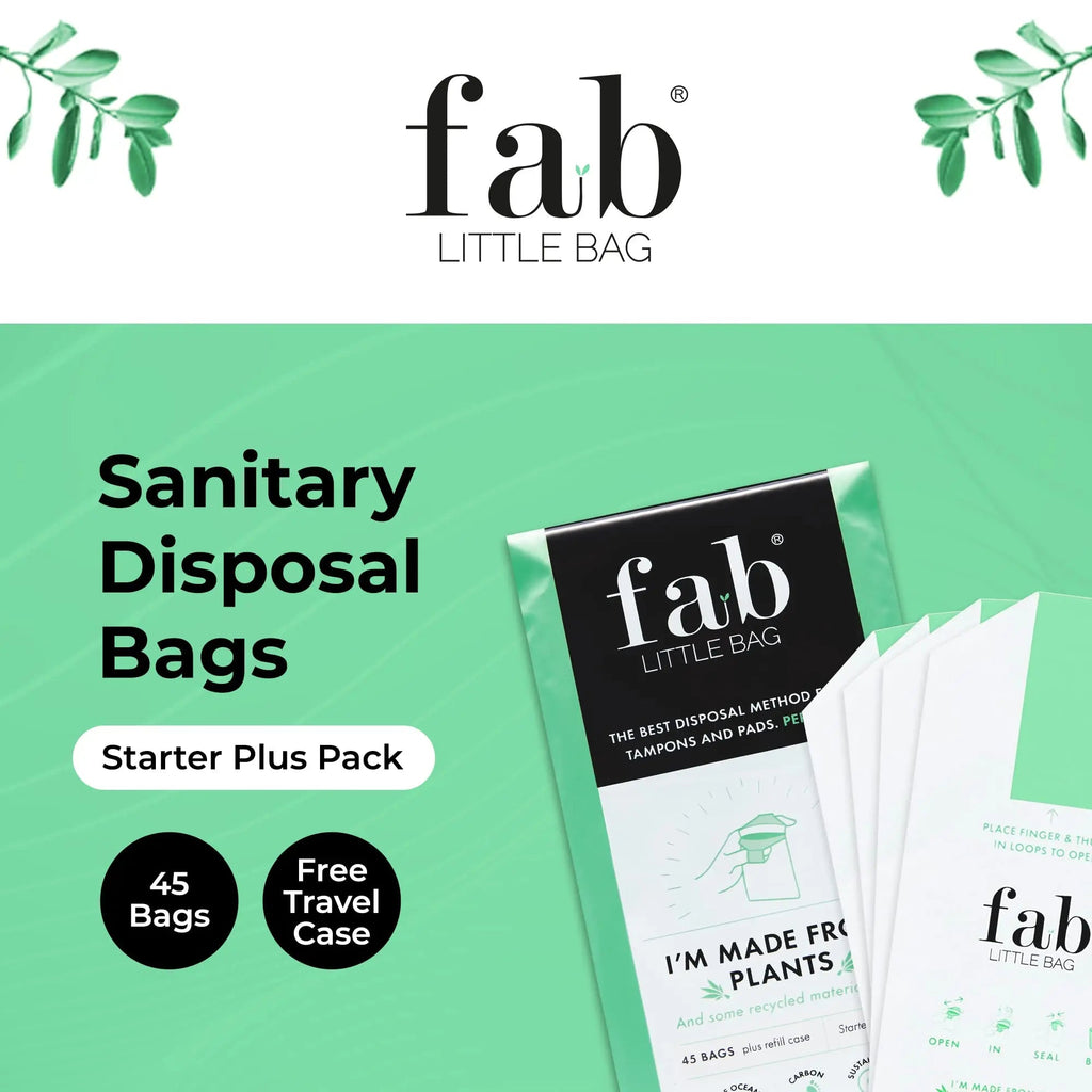 Fab Little Bag Starter Plus Pack - 45 Sanitary Disposal Bags Plus Recyclable Refill Pack Fab Little Bag Au supplements