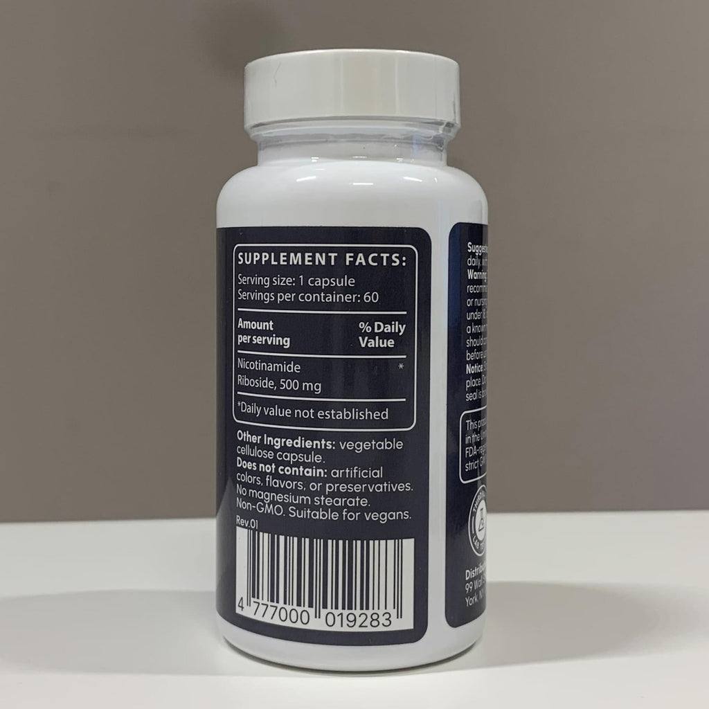 partiQlar Nicotinamide Riboside (NR) 500mg – NR Supplement for Cellular Health, Anti-Aging, Energy & Metabolism Support – 2-Month Supply (60 Capsules) partiQlar Au supplements
