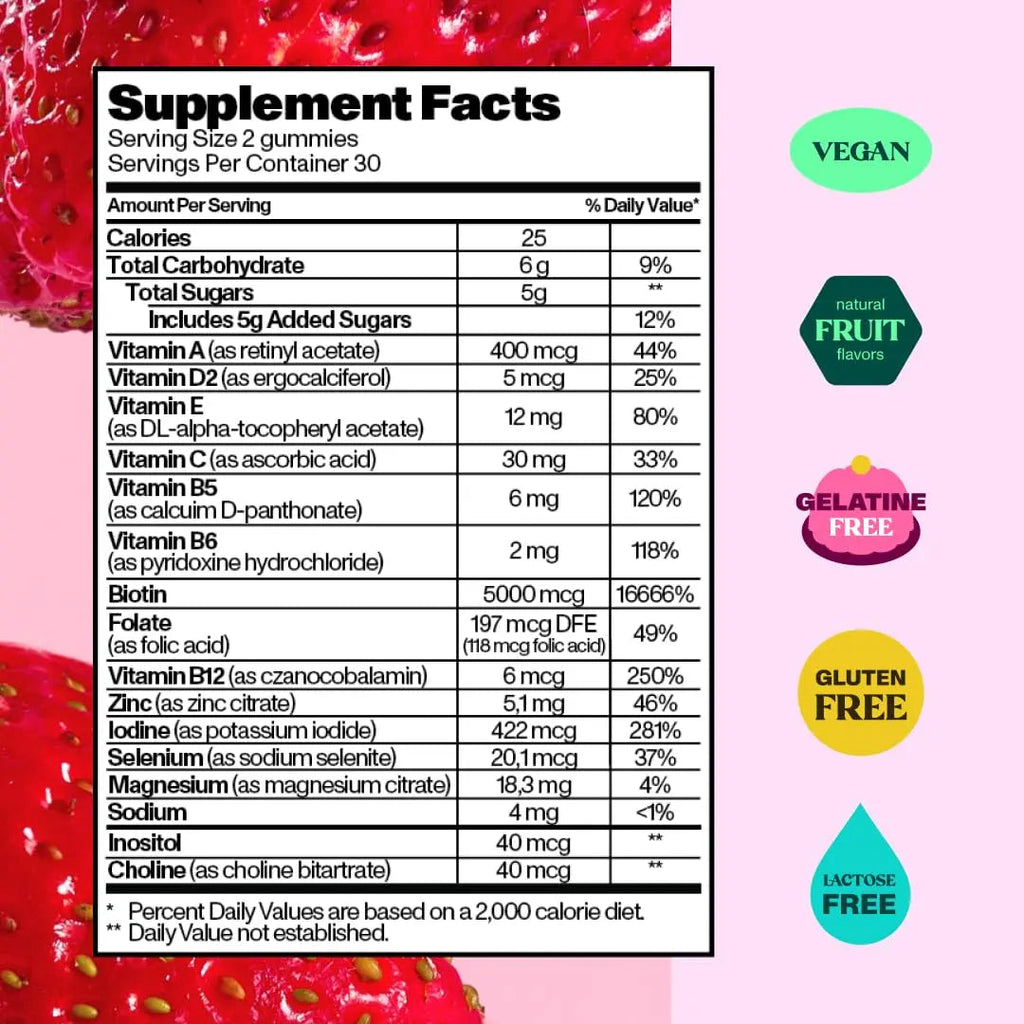 Bloom Robbins 60 Hair Gummies for Faster Hair Growth Vitamins for Women & 5000 MCG Bloom Robbins Au supplements