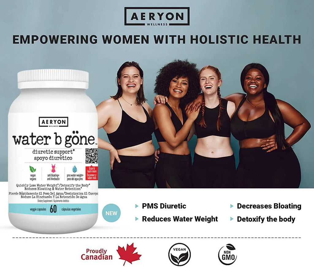 Water B Gone – Diuretic Pills for Women – Reduce Water Retention and Bloating – Find PMS Aeryon Ashlie Wellness Au supplements