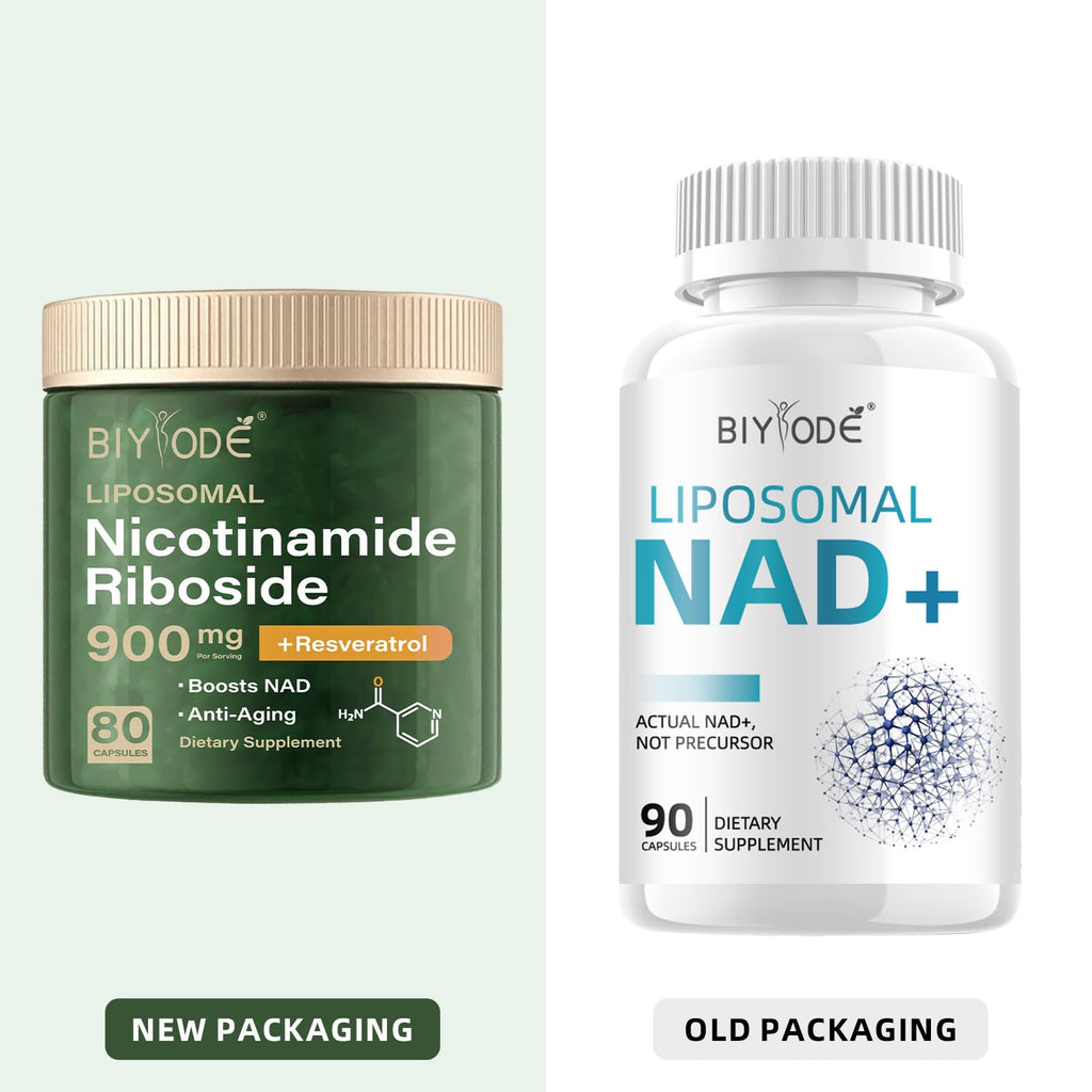 NAD Supplement with Liposomal Resveratrol – 900mg NAD Booster with Quercetin Phytosome for Energy, Focus & Healthy Aging – Cellular Support for Adults 30+ – 80 Capsules, 40-Day Supply BIYODE Au supplements