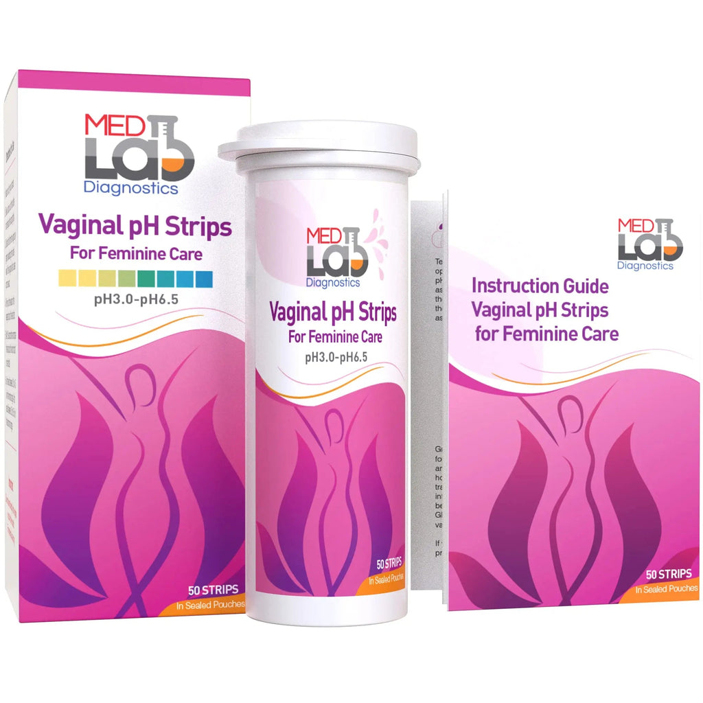 Vaginal ph Test Strips for Women(50 cnt). BV Bacterial Vaginosis and Yeast Infection Test Strips Med Lab Diagnostics Au supplements