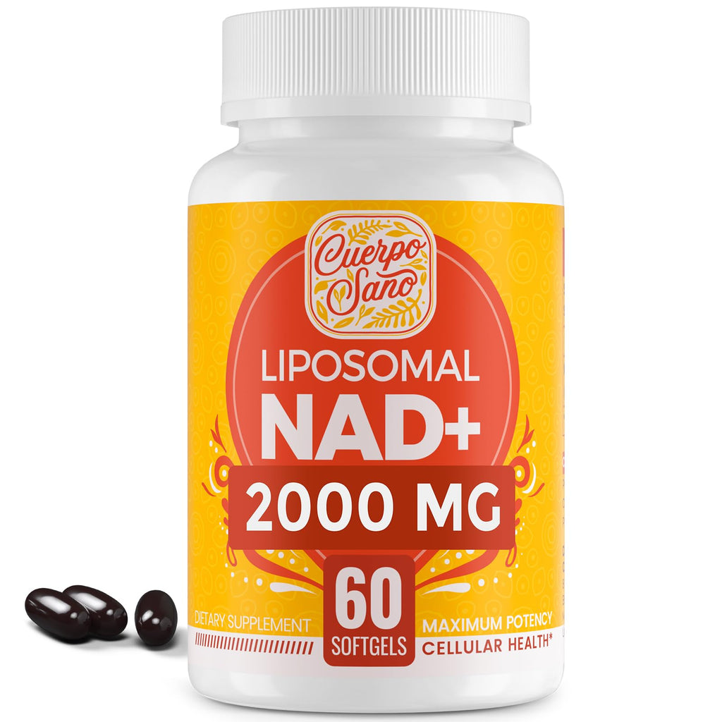 Cuerpo Sano 2000 MG NAD Supplement, Liposomal NAD+ with High Absorption, More Efficient Than Nicotinamide Riboside, Pure & Plus Boosting Supplement, Aging Defense, Metabolism & Cellular, 60 softgels Cuerpo Sano Au supplements