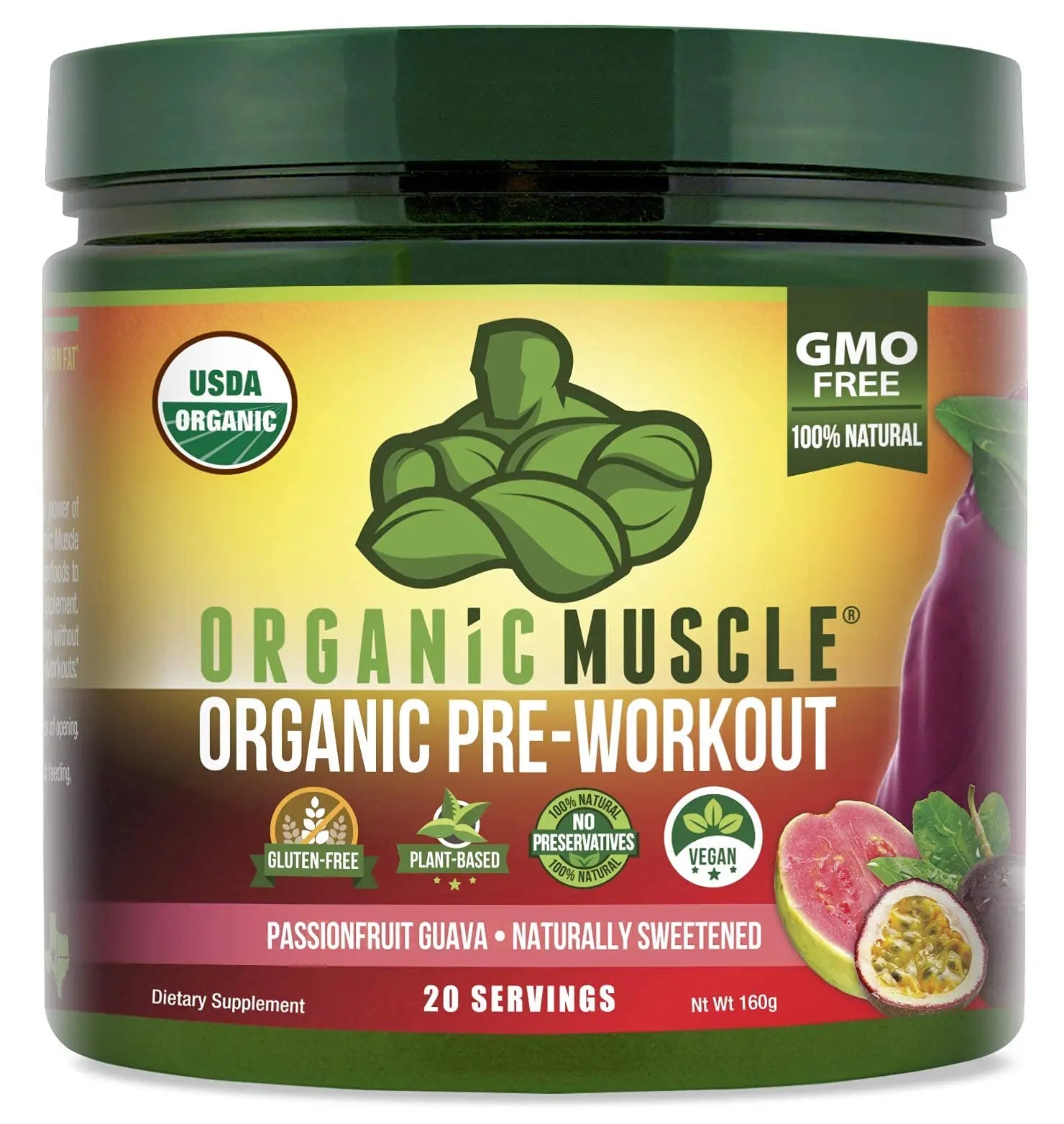 Organic Muscle Bundle - Pre-Workout Powder for Energy (Passionfruit Guava) + Replenisher Organic Muscle Au supplements