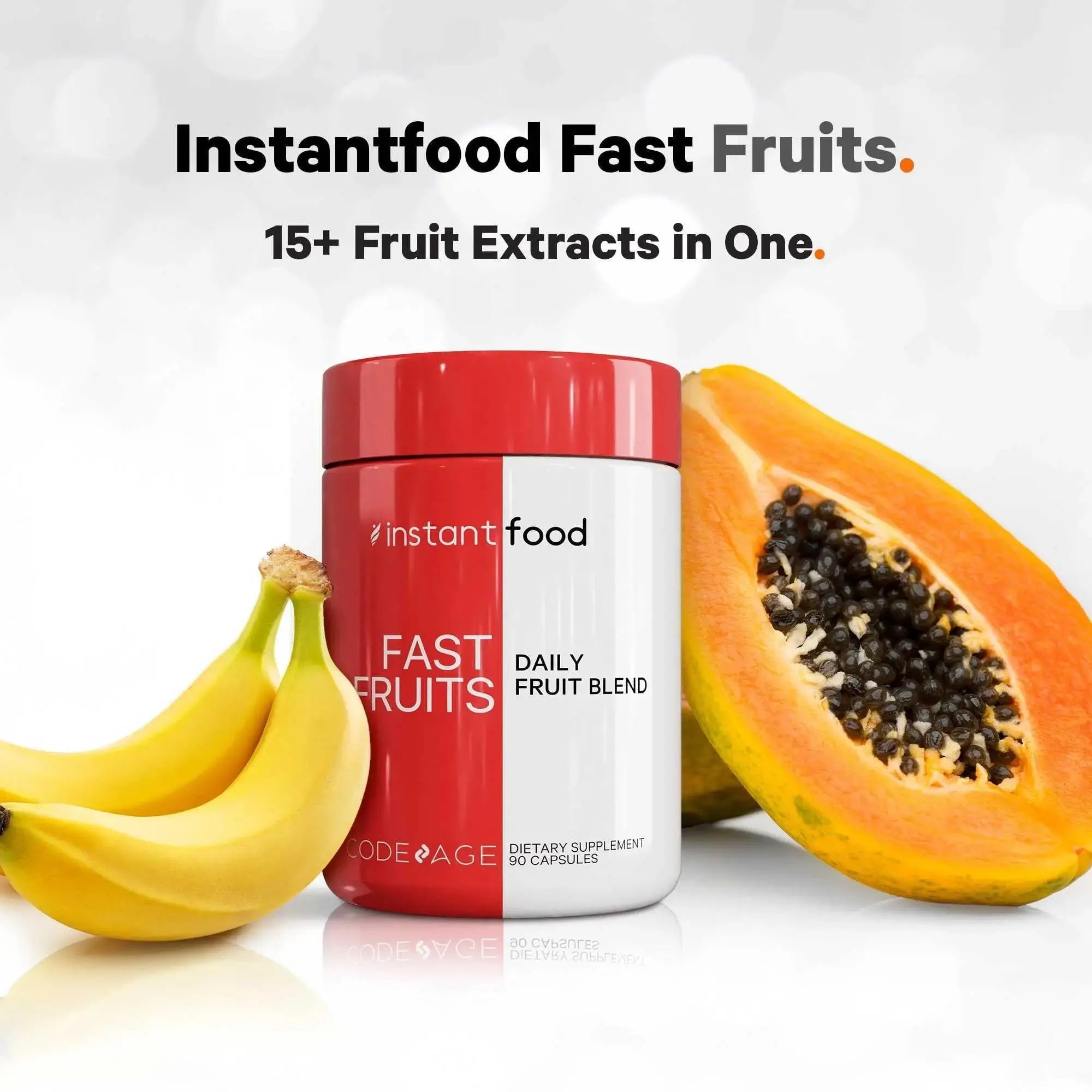 Codeage Instantfood Fast Fruits, Over 15 Fruits Powders Equivalent All-in-One, Vegan Daily Whole Food Vitamins - Berries, Antioxidant Polyphenols Codeage Au supplements