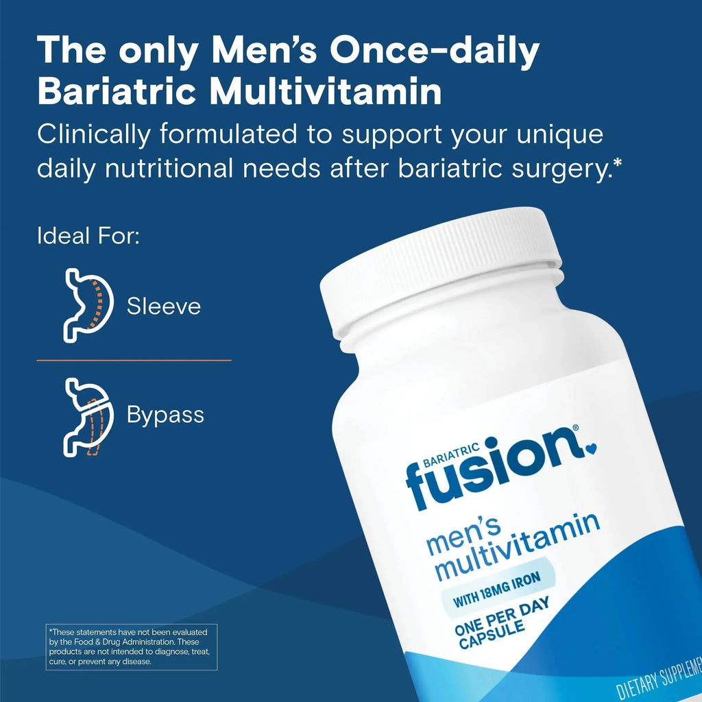Bariatric Fusion One Per Day Bariatric Multivitamin with Iron for Men | with Prostate and Heart Support Vitamins* | Bariatric Fusion Au supplements