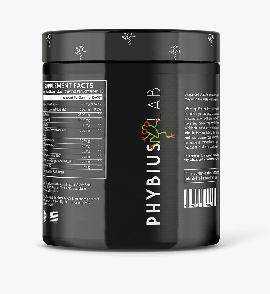 PHYBIUS Lab AM Pre-Workout (Sour Watermelon) Focus, Strength, Powder, 30 Servings PHYBIUS Lab Au supplements