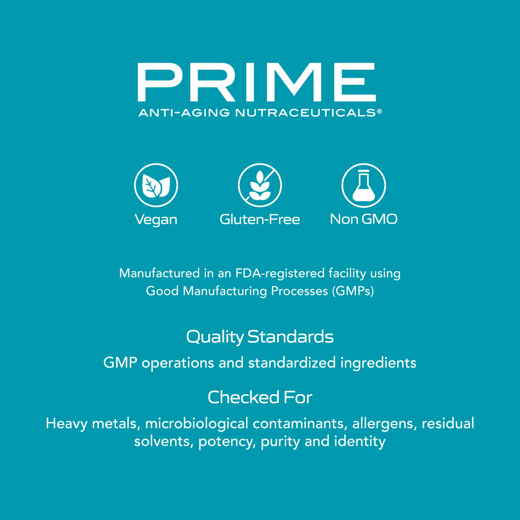PRIME Anti-Aging Nutraceuticals NAD+ – Nicotinamide Riboside & Pterostilbene Supplement for Cellular Energy, Healthy Aging & Vitality, Vegan, Gluten-Free, 30 Servings PRIME Au supplements