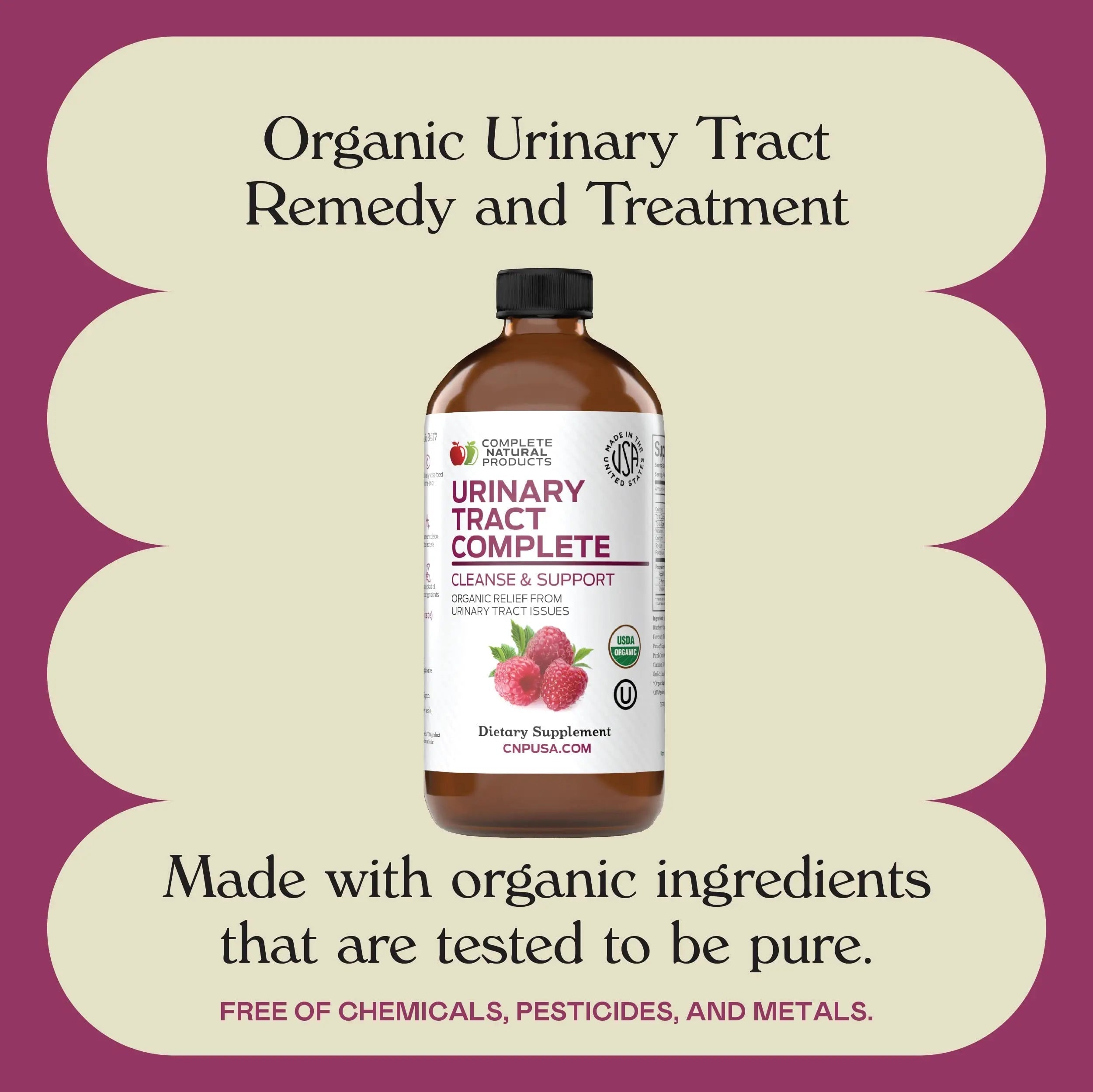 Complete Natural Products Urinary Tract Complete 8oz - Liquid Supplement for a Urinary Tract Cleanse, Defense, Health, and Treatment with Organic Cranberry & Organic D-Mannose Complete Natural Products Au supplements