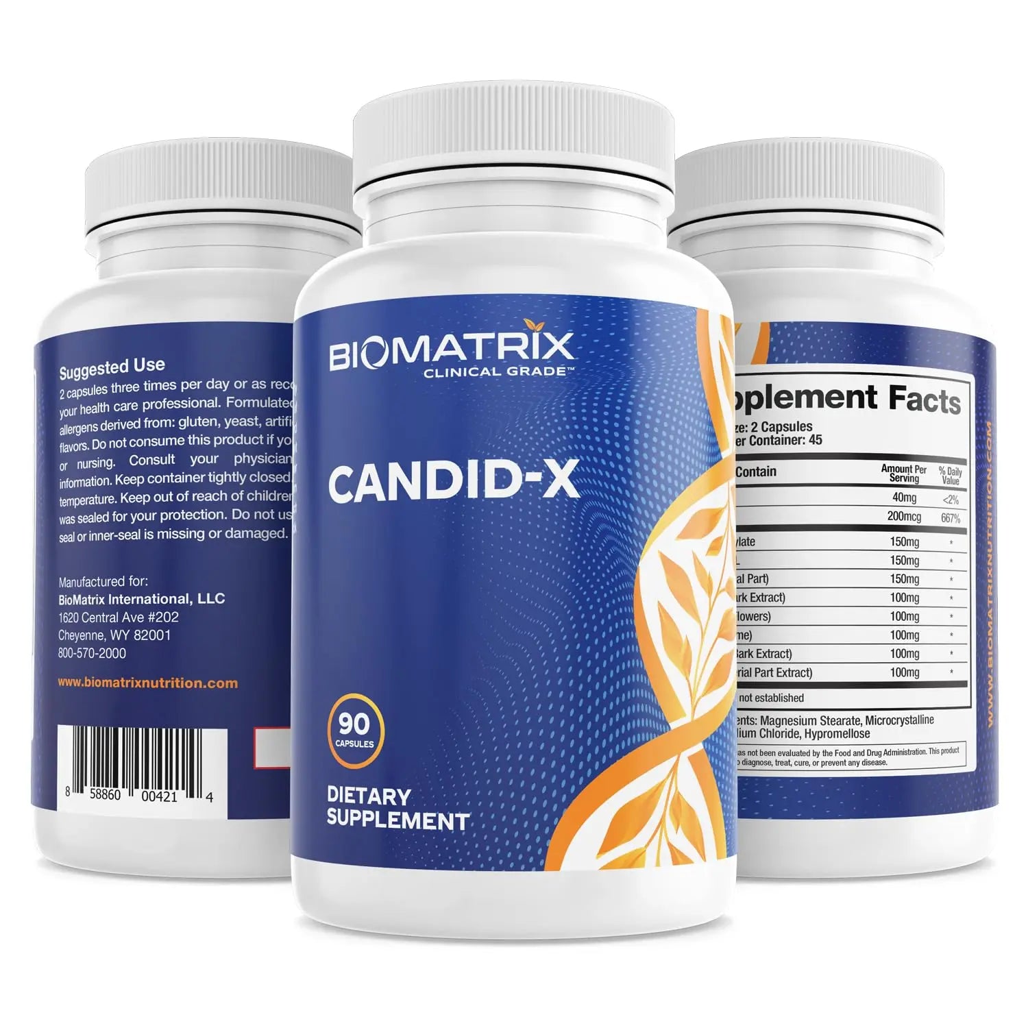 BioMatrix Candid-X Gut Cleanse with Berberine, Oregano, Sodium Caprylate, Chamomile, Ginger BioMatrix Au supplements