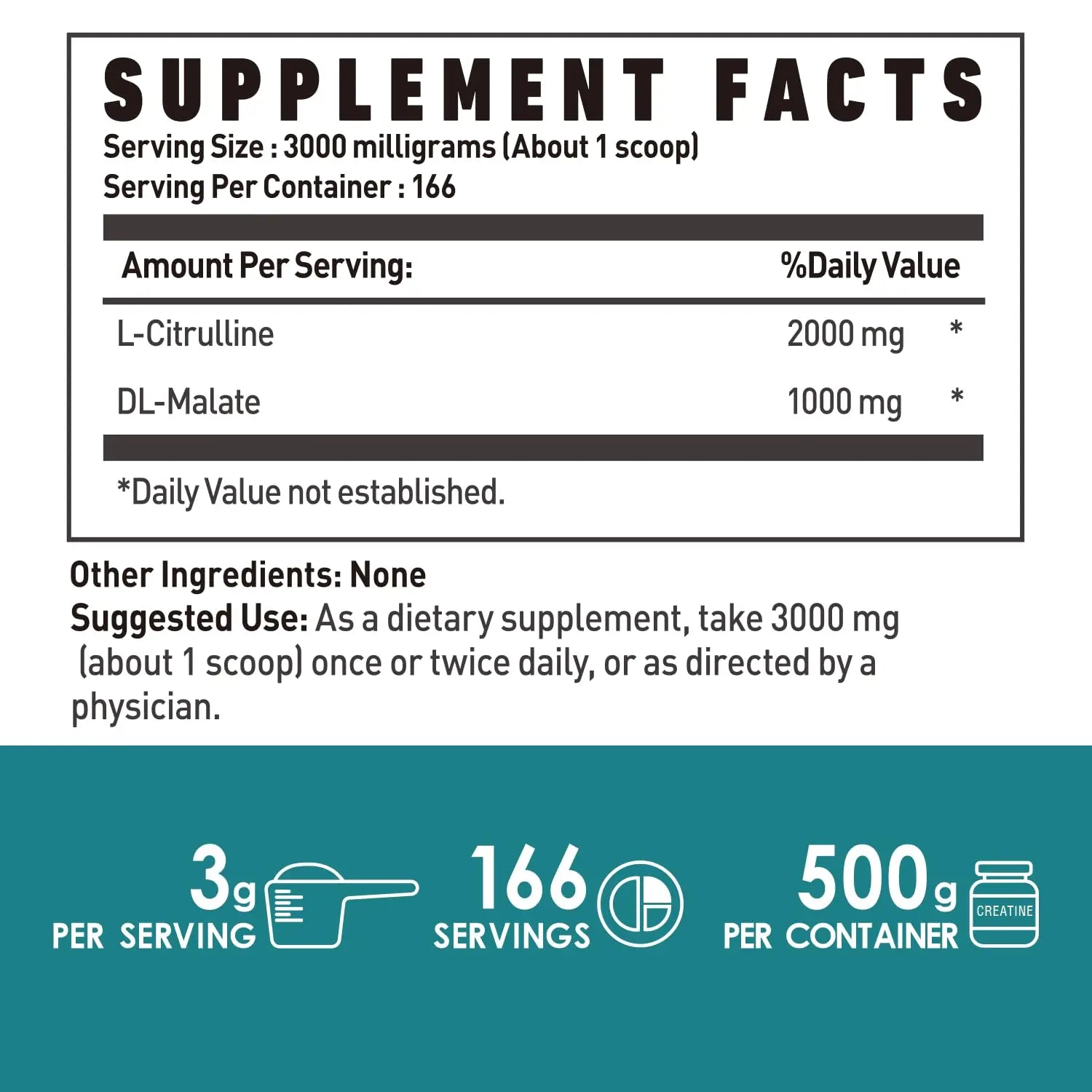 L-Citrulline Dl-Malate 2:1 Powder 500g, Pure L Citrulline Malate Supplement Preworkout NUTRI POTENTIA Au supplements