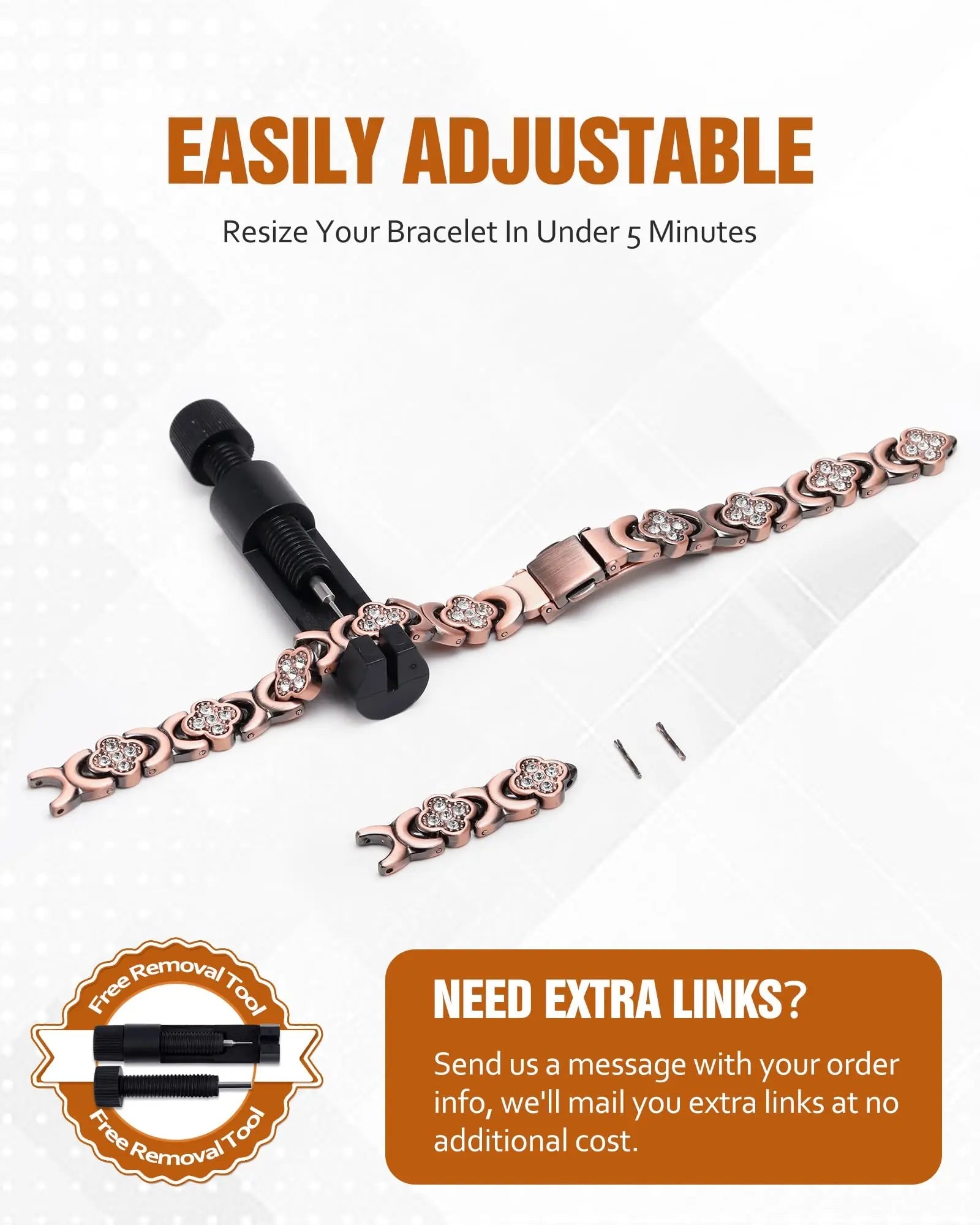 Jecanori Women's Pure Copper Bracelet, Ultra Strength Magnetic Copper Bracelets for Women Jecanori Au supplements