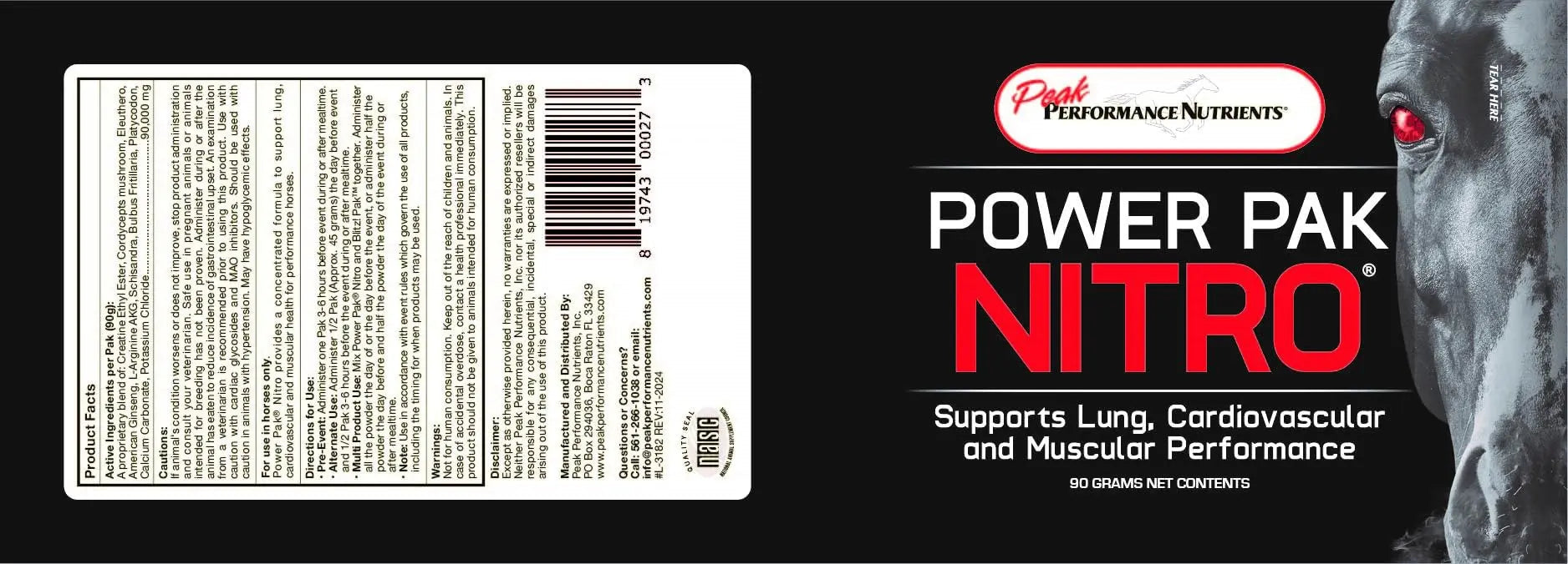 Peak Performance Nutrients Power Pak Nitro 90 Grams 1 Event Peak Performance Nutrients Au supplements