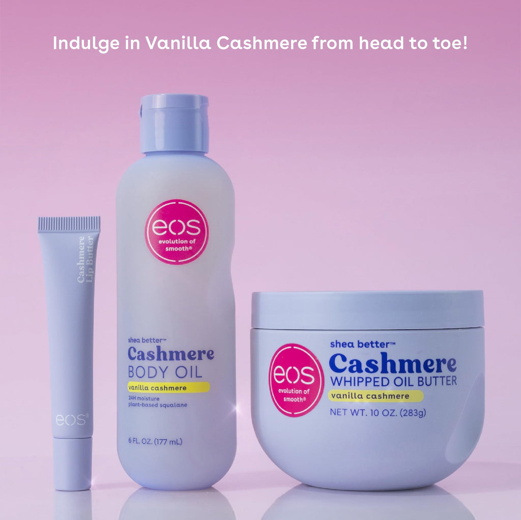 eos Cashmere Lip Butter - Vanilla Cashmere, Plumping Peptides, Smoothing, eos Lip Butter
