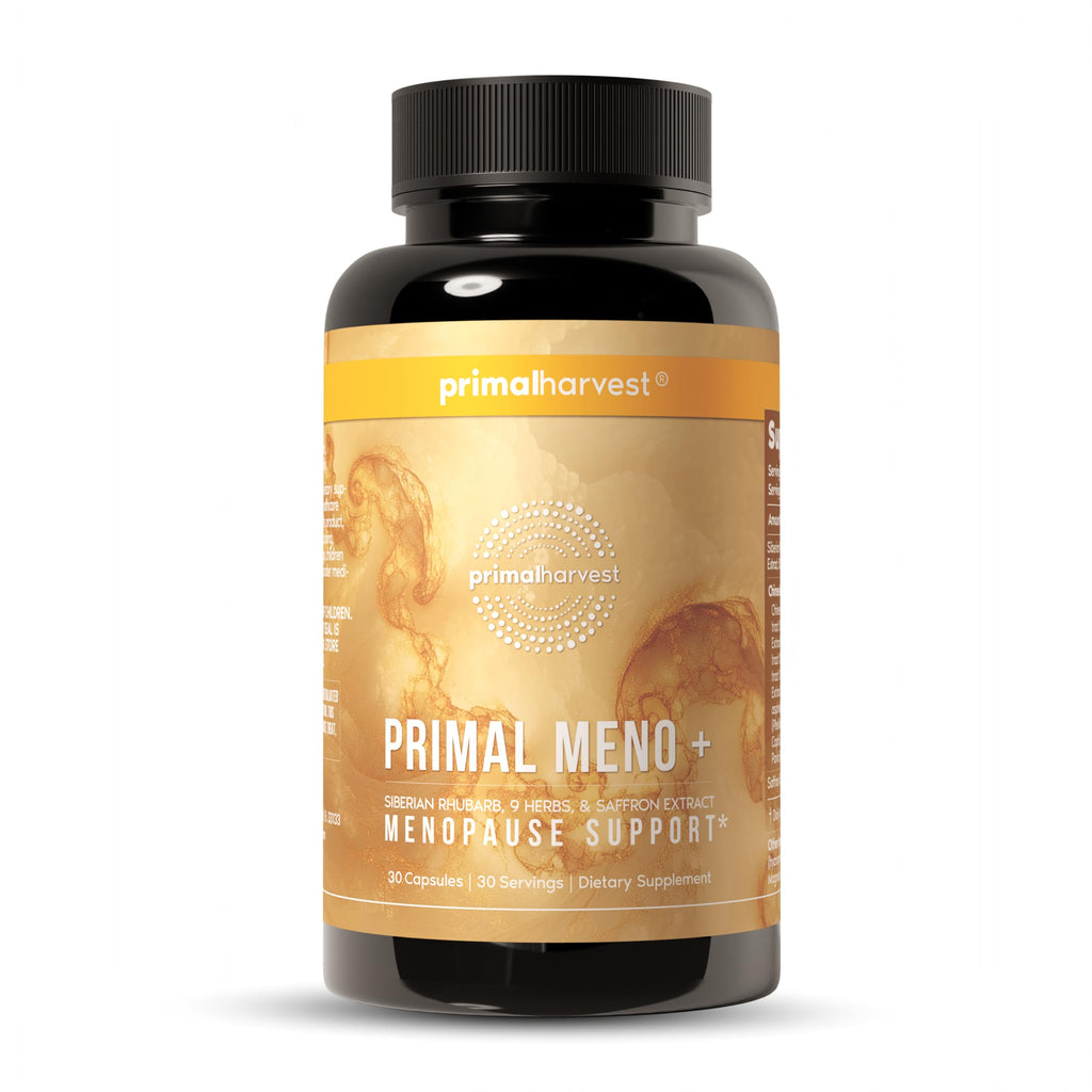 Primal Harvest Meno+ Menopause Support with Saffron & Chinese Herbs Support Mood, Menopausal Symptom Relief, & General Well-Being (1 Pack) Primal Harvest Au supplements